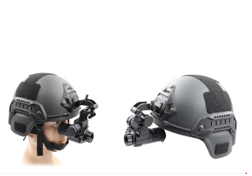Helmet-mounted monocular digital night vision device