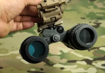 What is the difference between a binocular night vision device dump truck bracket and a quadruple night vision device dump truck bracket?