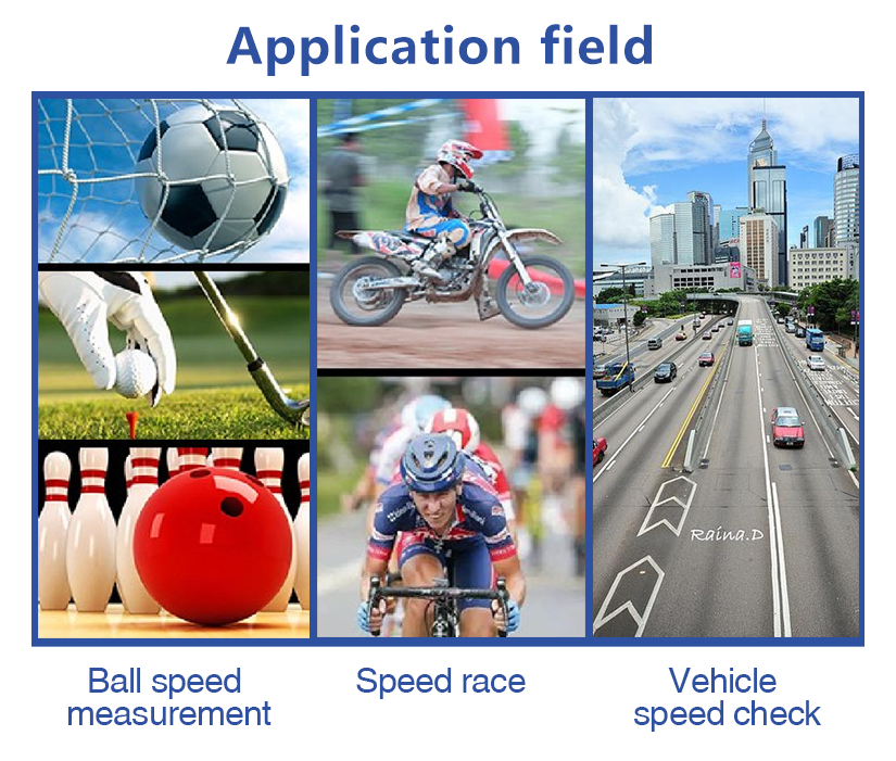 Portable long life lithium battery convenient high precision waterproof durable handheld laser speedometer