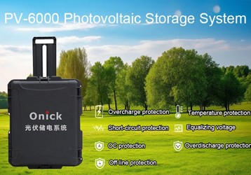 What outdoor scenarios is the Onick VP-6000 photovoltaic energy storage system suitable for?