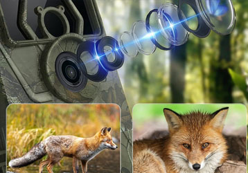 Day and night color wildlife infrared triggered camera